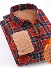 Plus Size Men's Casual Plaid Button-Down Shirt