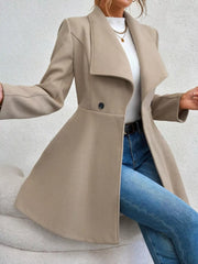 Collared Neck Double Breasted Coat