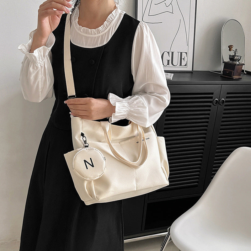 Women's Canvas Shoulder Tote & Crossbody Messenger Bag â€?Stylish & Versatile Handbag for Ladies