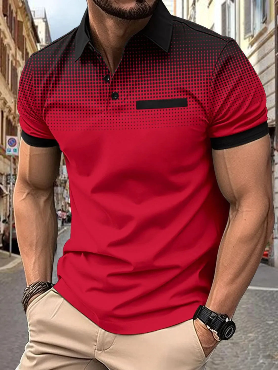 Classic Men's Plus Size Polo Short Sleeve with Collar