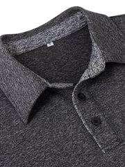 Men's Classic Long Sleeve Slim Fit Polo Shirt