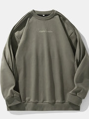 Men's Letter Round Neck Long Sleeve Sweatshirt