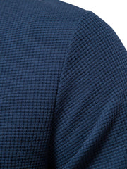 Men's Waffle-Knit Round Neck T-Shirt