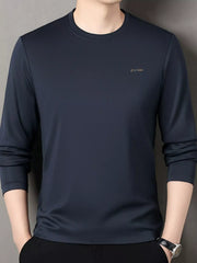 Plus Size Men's Casual Long Sleeve Tee