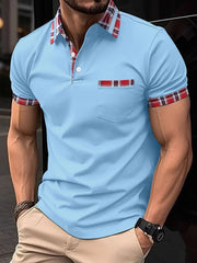 Full Size Men's Casual Polo Shirt with Collar