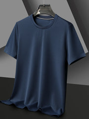 Men's Plus Size Breathable Texture Short Sleeve T-Shirt