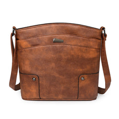 Retro Multi-layer PU Bag Women's Simple High-grade Crossbody