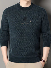 Men's Plus Size Crew Neck Long Sleeve Sweater