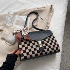 Large-capacity Women's Plaid Fashion Shoulder Bag