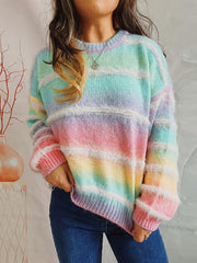 Stylish Bow Adorned Round‑Neck Knit