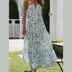 Printed Halter Neck Cami Dress
