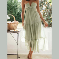 Tiered Halter Neck Cami Dress