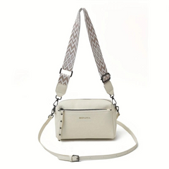 Women's Adjustable Minimalist Design Shoulder Crossbody Bag With Zipper Closure