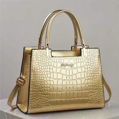 Crocodile Pattern Middle-aged Women's Shoulder Handbag