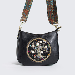 Bead Turquoise Ethnic Style Tote Bucket Shoulder Crossbody Bag