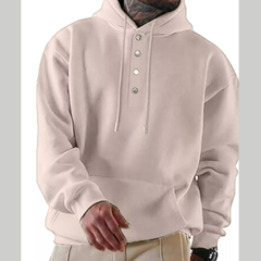 Men's Full Size Drawstring Kangaroo Pocket Hoodie Plus Size