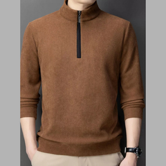 Men's Plus Size Corduroy Half-Zip Pullover Sweatshirt