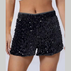 Sequin Embellished Shorts