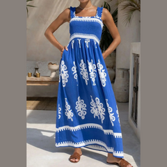 Printed Square Neck Cami Dress