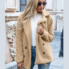Ivy Lane Full Size Lapel Collar Sherpa Coat