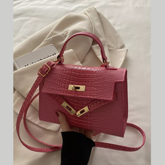Embossed Flap Crossbody Bag